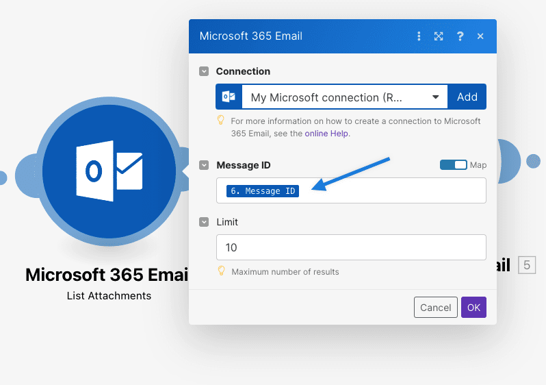 List Attachments Node