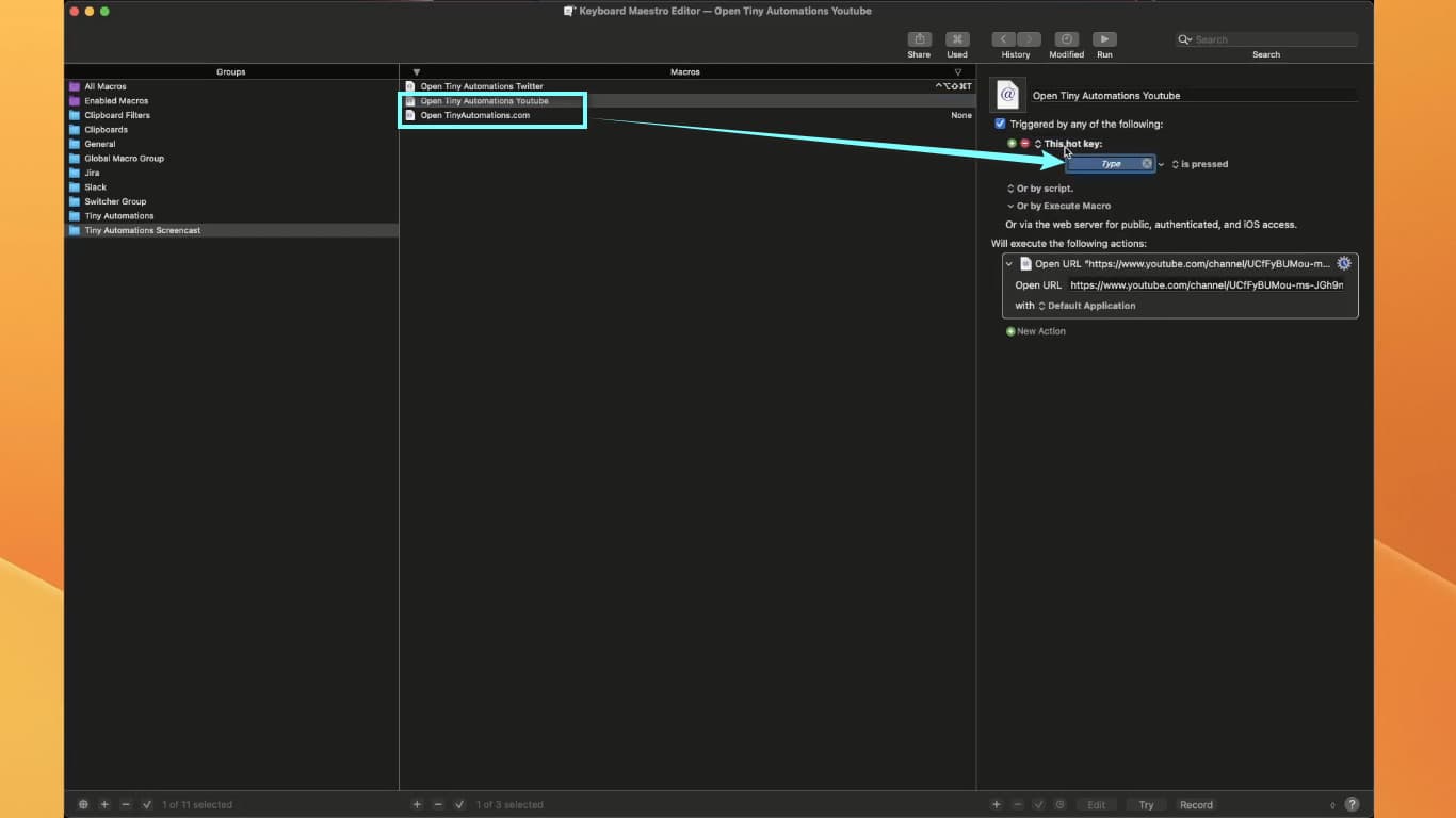 Assign a hotkey trigger for all